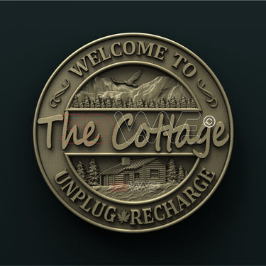 CABIN WELCOME SIGN 3D STL 3DWave